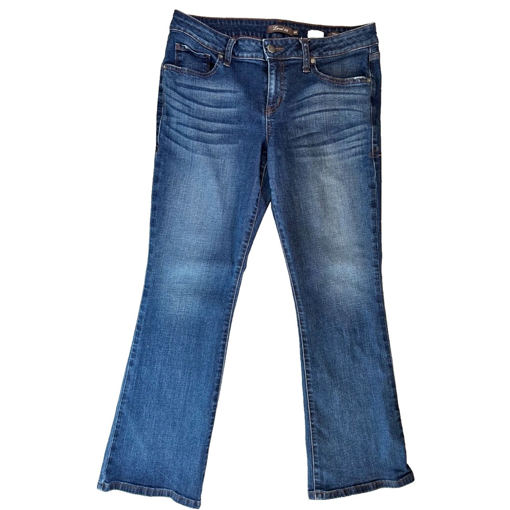 Level 99 Chloe Bootcut Jeans Womens 31 Petite Blue Denim Mid Rise Stretch 31P